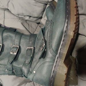 Dark green knee high zip up Dr marten Boots UK5 /USA 7/ EU38